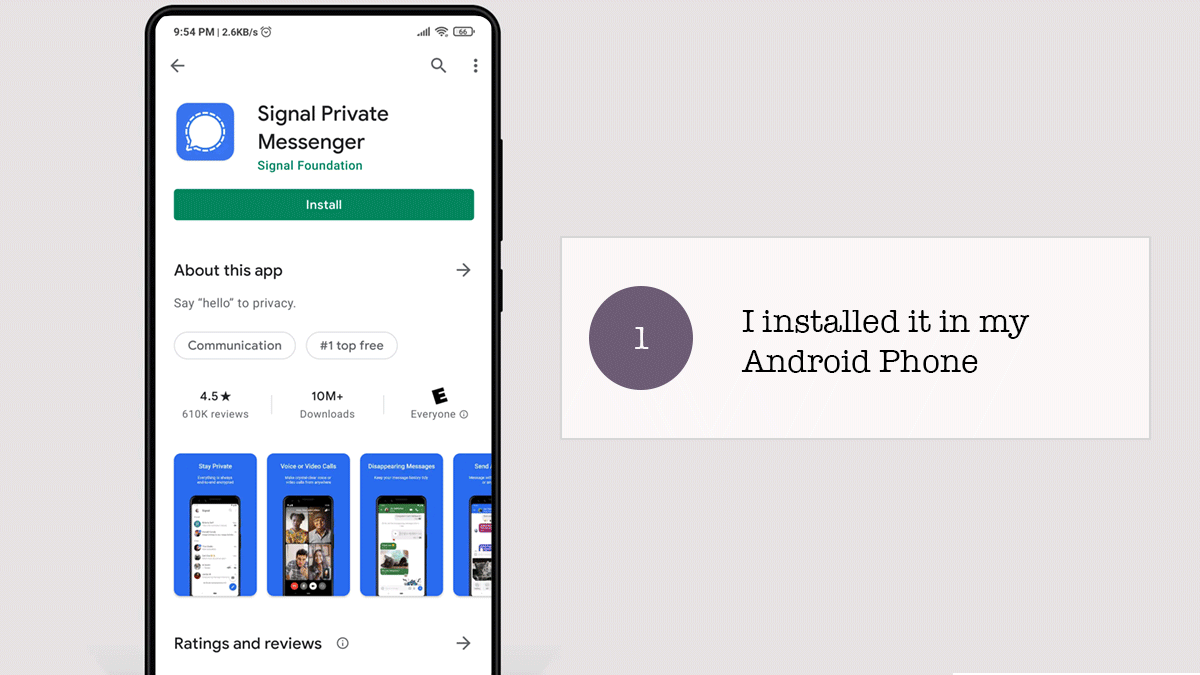 Installing Signal App in Android for First Time